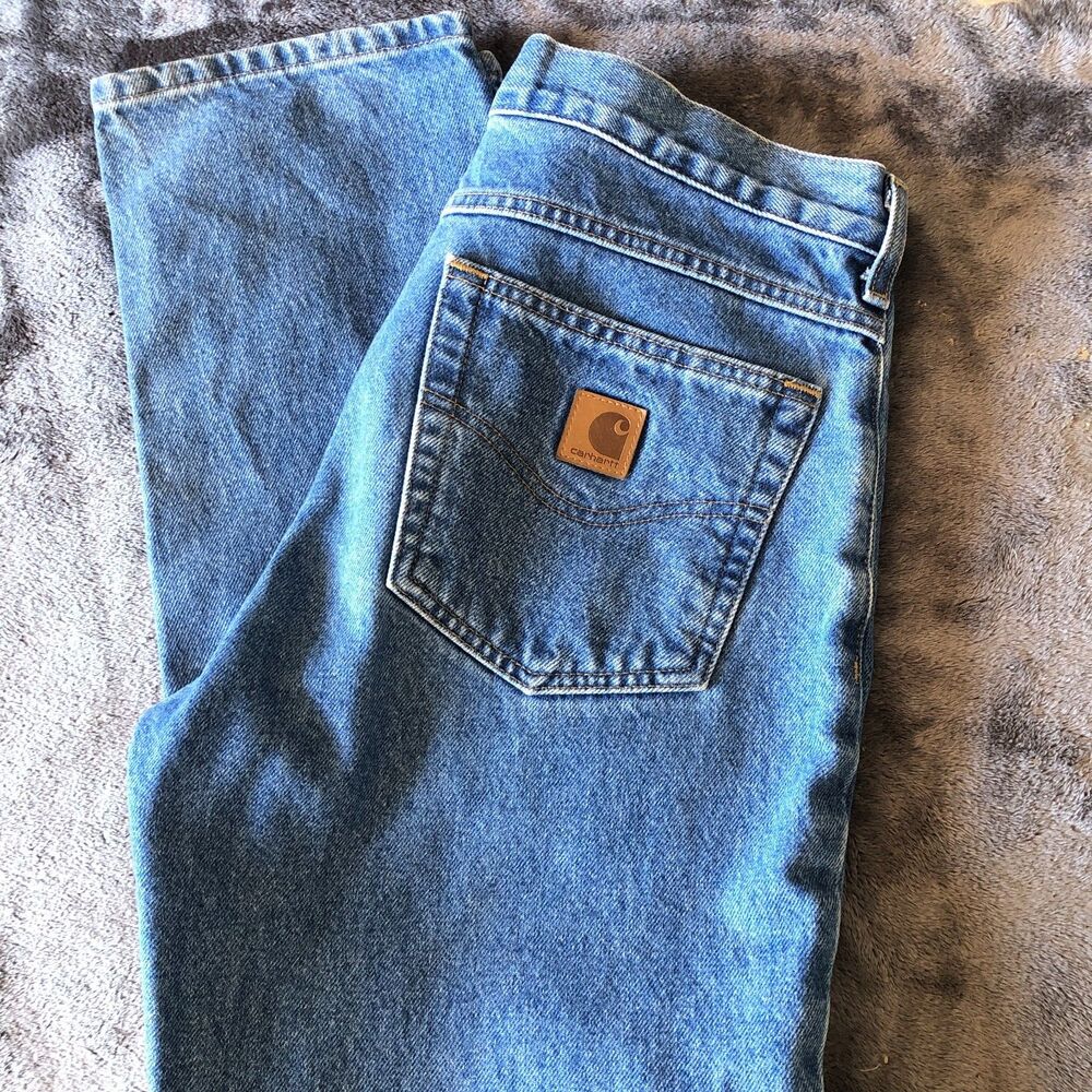 Carhartt Relaxed Fit Denim Jeans Men's Straight Leg Size 30x30